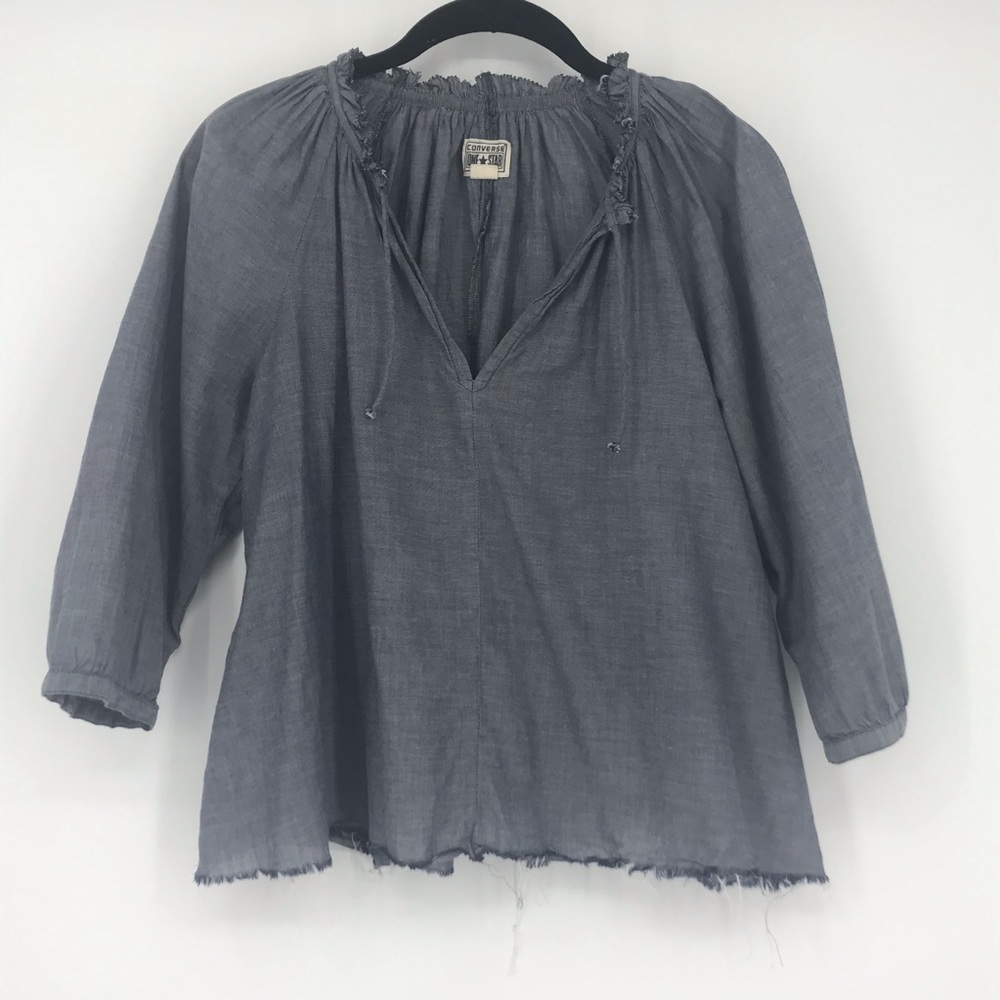 🎉 5/$25 Blue Blouse Size S - Picture 5 of 5